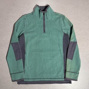 Fat Face Airlie 1/4 Zip Pullover Cotton Green Sweatshirt Men's XS (20x28) *READ*